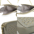 Grey Leather Chanel Shoulder Bag