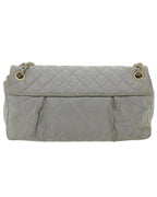 Grey Leather Chanel Shoulder Bag