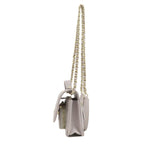 Grey Leather Chanel Shoulder Bag