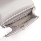 Grey Leather Chanel Shoulder Bag