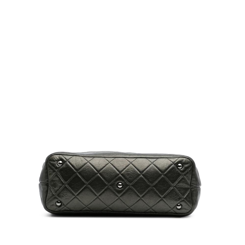 Grey Leather Chanel Tote