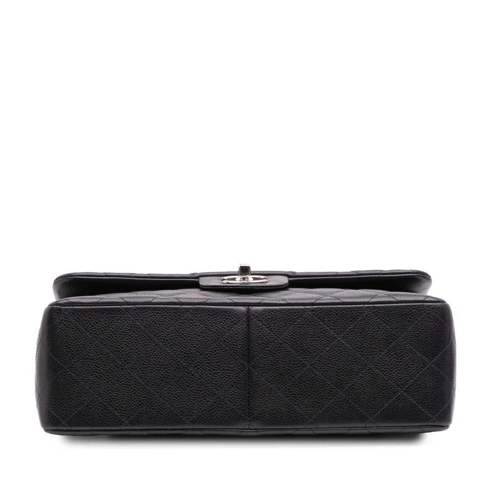 Grey Leather Chanel Flap Bag