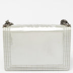 Grey Leather Chanel Flap Bag