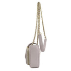 Grey Leather Chanel Shoulder Bag