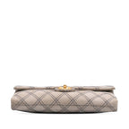 Grey Leather Chanel Crossbody Bag