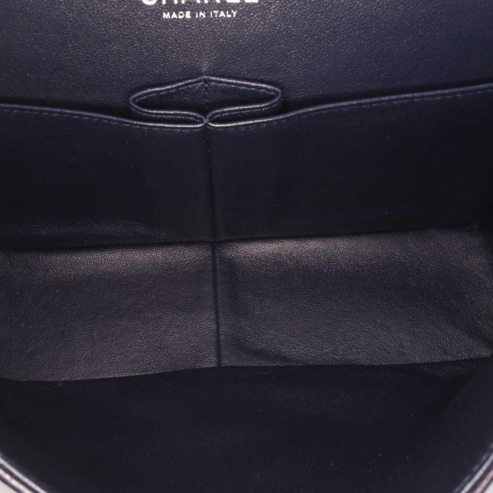 Grey Leather Chanel Flap Bag