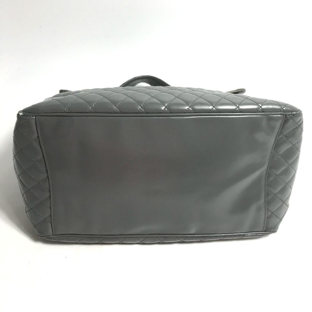 Grey Leather Chanel Shoulder Bag