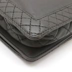 Grey Leather Chanel Shoulder Bag