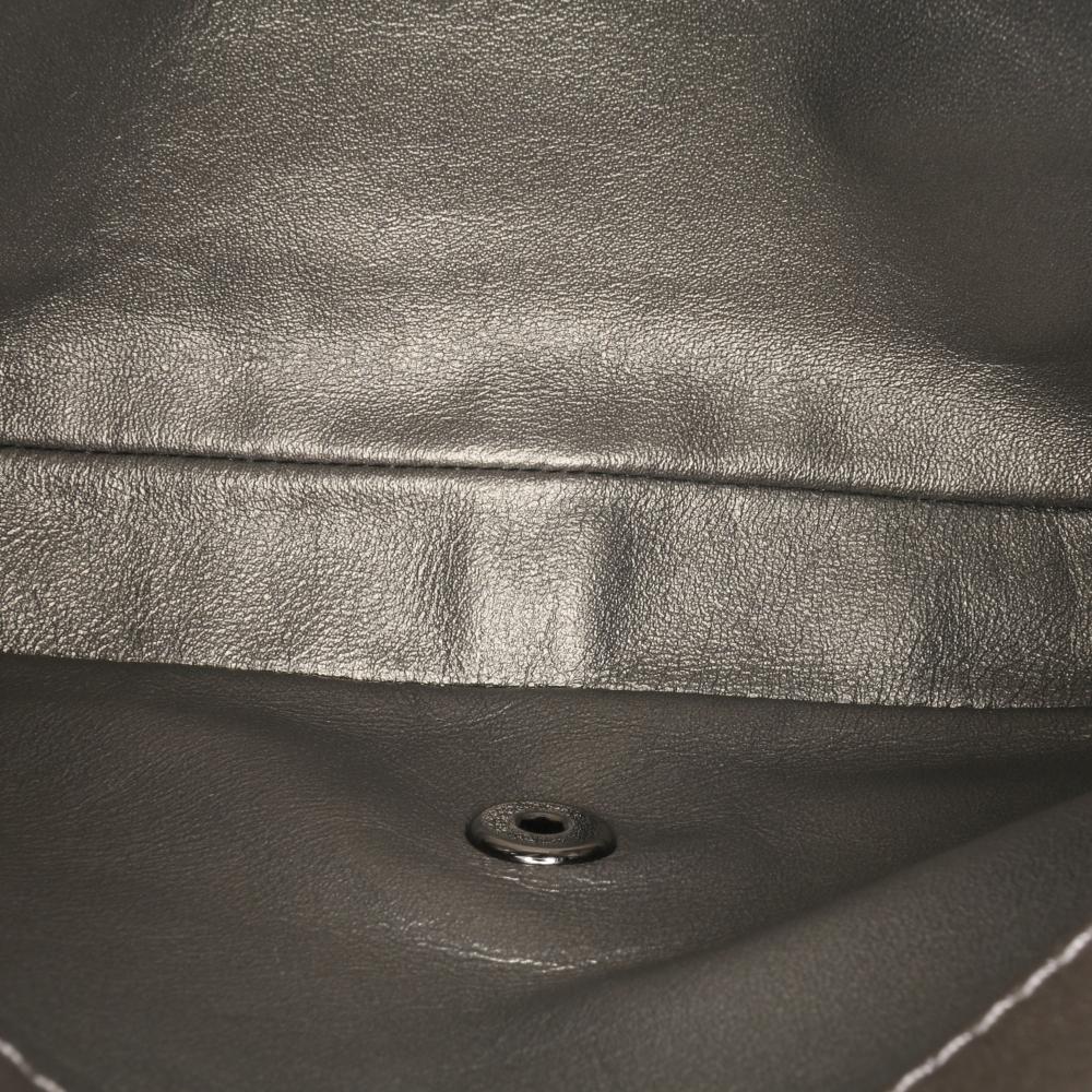 Grey Leather Chanel Flap Bag