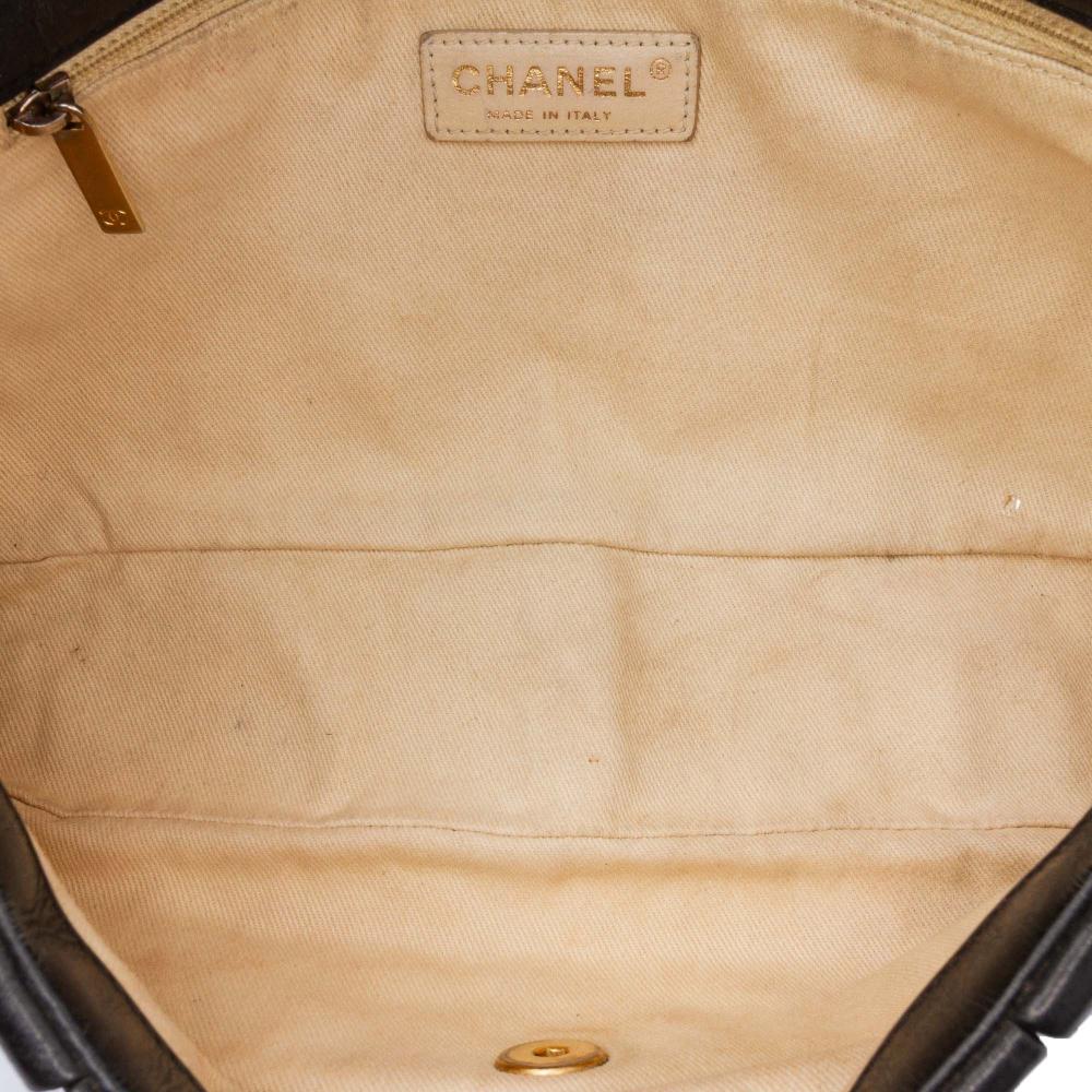 Grey Leather Chanel Flap Bag