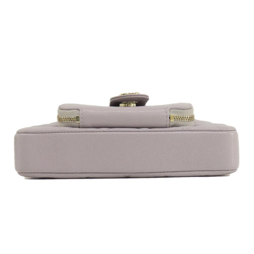 Grey Leather Chanel Shoulder Bag