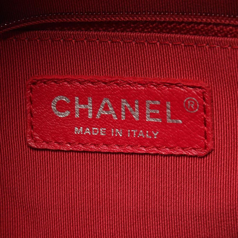 Grey Leather Chanel Shoulder Bag