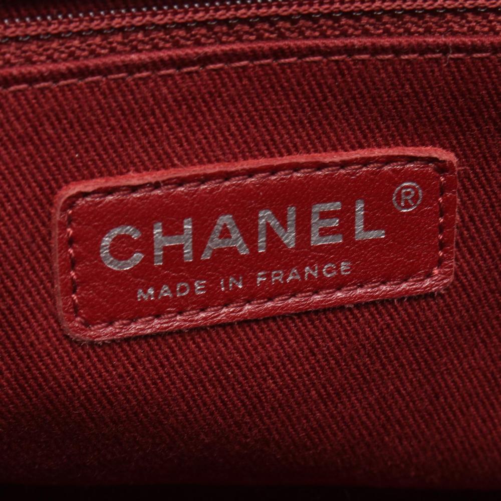 Grey Leather Chanel Shoulder Bag