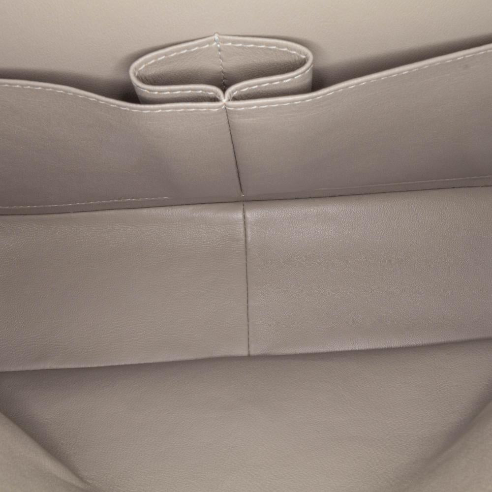 Grey Leather Chanel Flap Bag