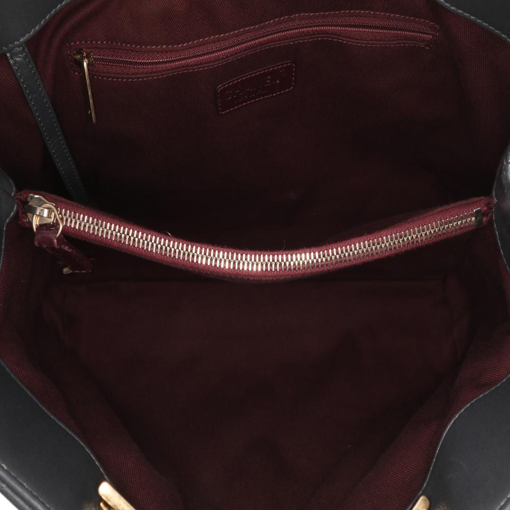 Grey Leather Chanel Tote
