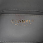 Grey Leather Chanel Flap Bag