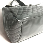 Grey Leather Chanel Shoulder Bag