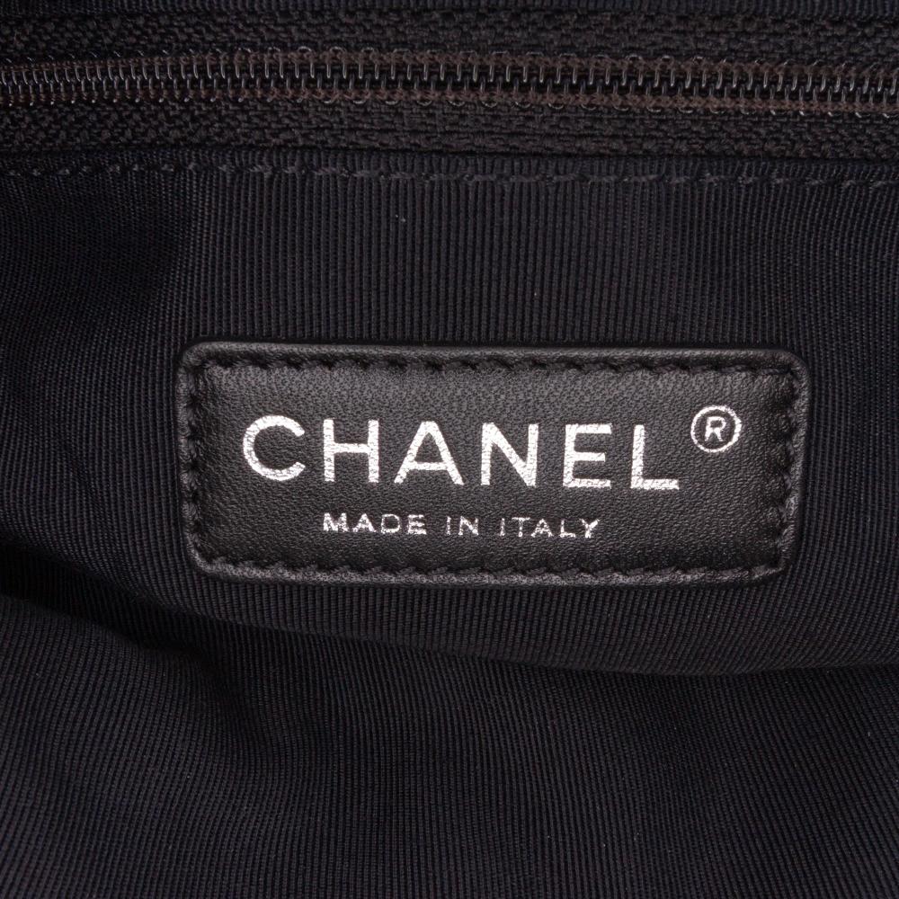 Grey Leather Chanel Tote