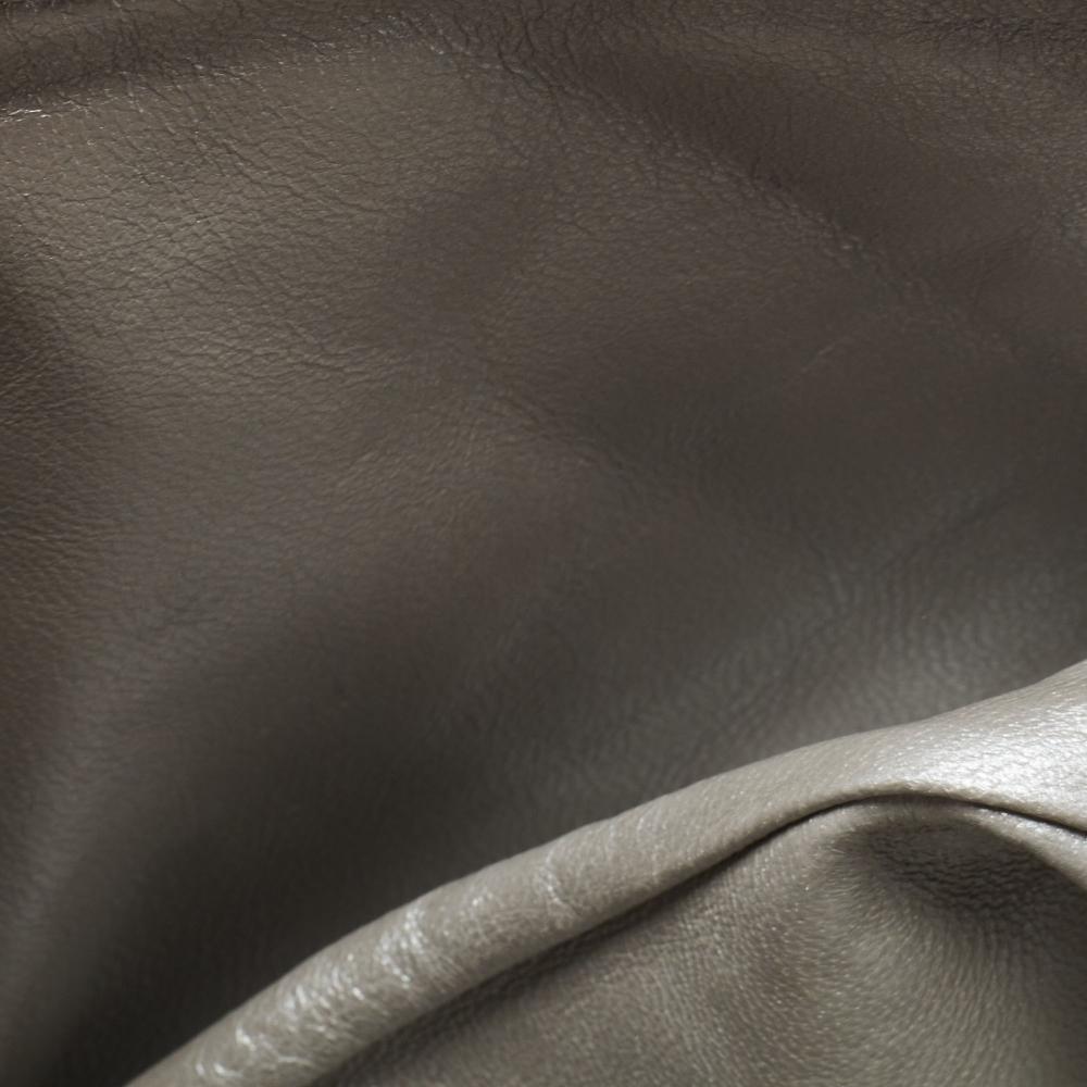 Grey Leather Chanel Flap Bag