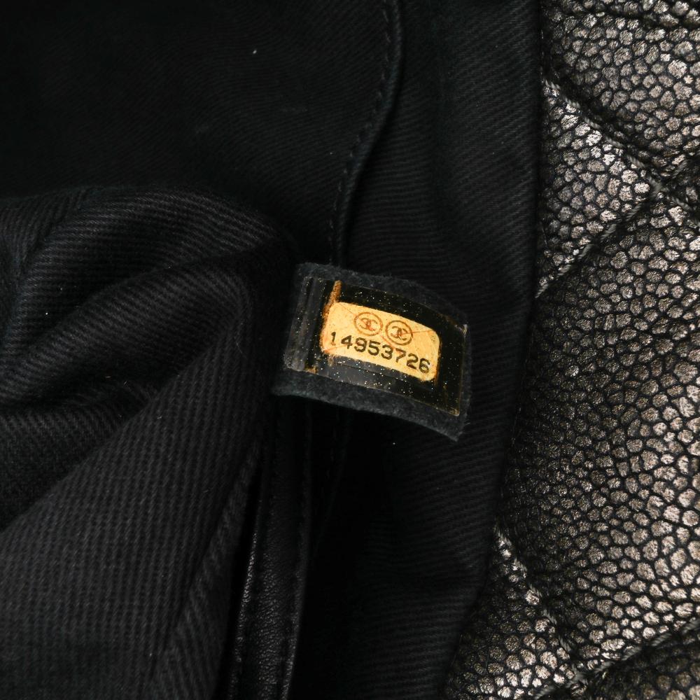Grey Leather Chanel Tote