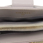 Grey Leather Chanel Shoulder Bag