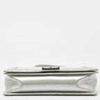 Grey Leather Chanel Flap Bag