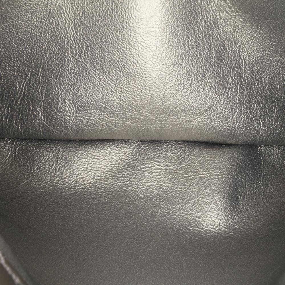 Grey Leather Chanel Flap Bag