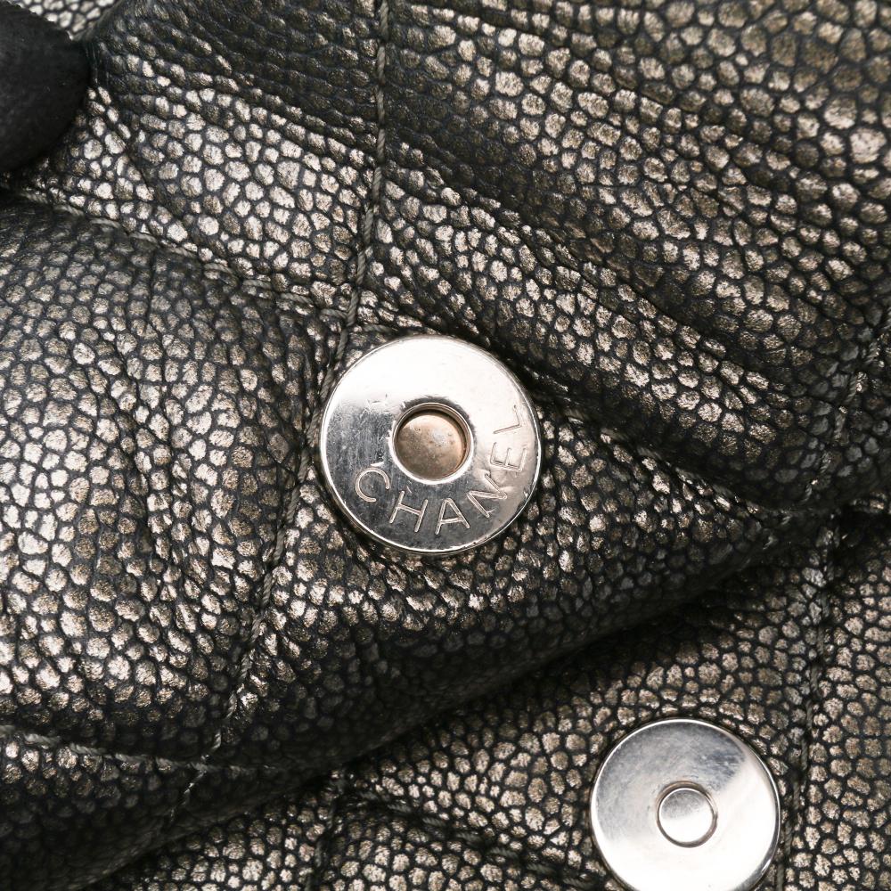 Grey Leather Chanel Tote