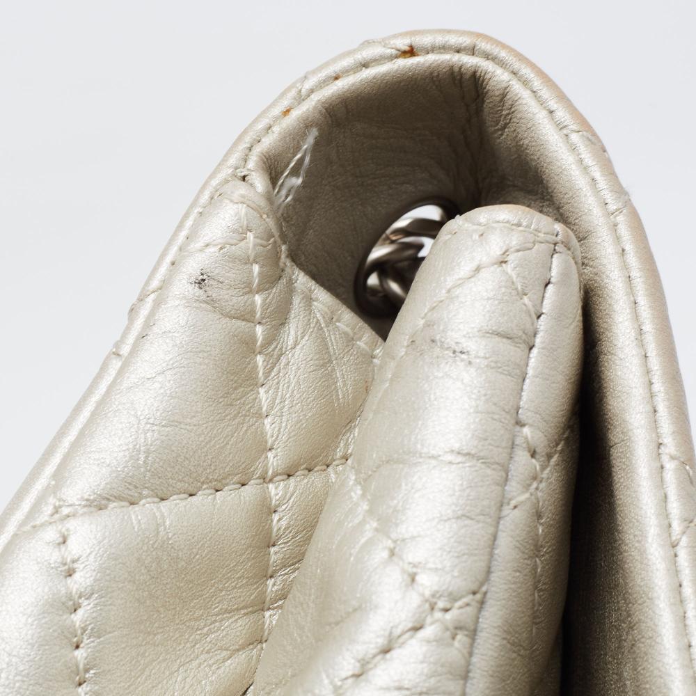 Grey Leather Chanel Flap Bag