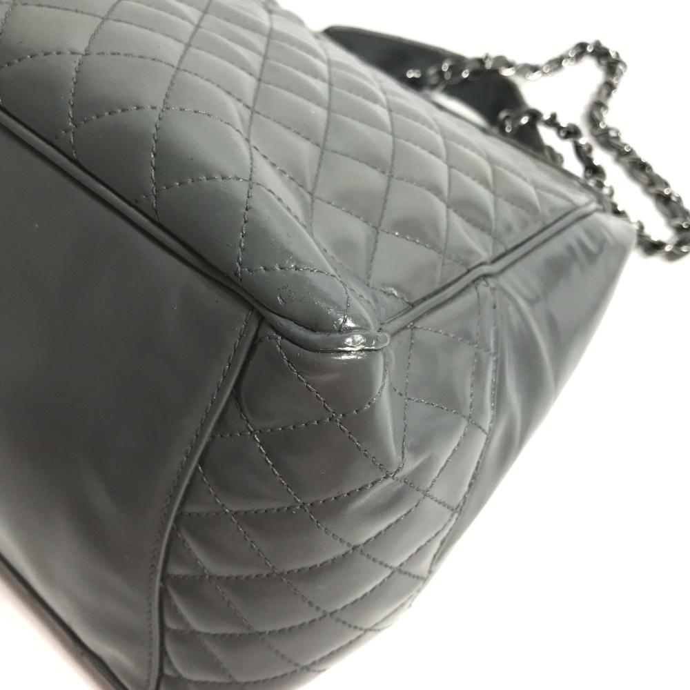 Grey Leather Chanel Shoulder Bag