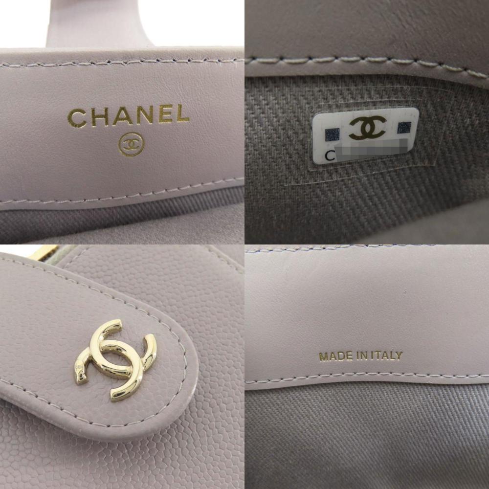 Grey Leather Chanel Shoulder Bag