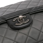 Grey Leather Chanel Flap Bag