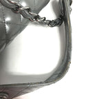 Grey Leather Chanel Shoulder Bag