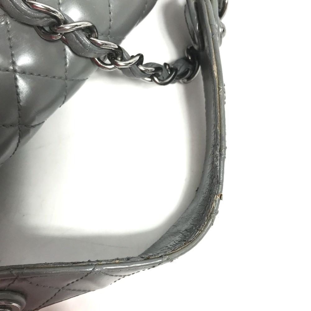 Grey Leather Chanel Shoulder Bag