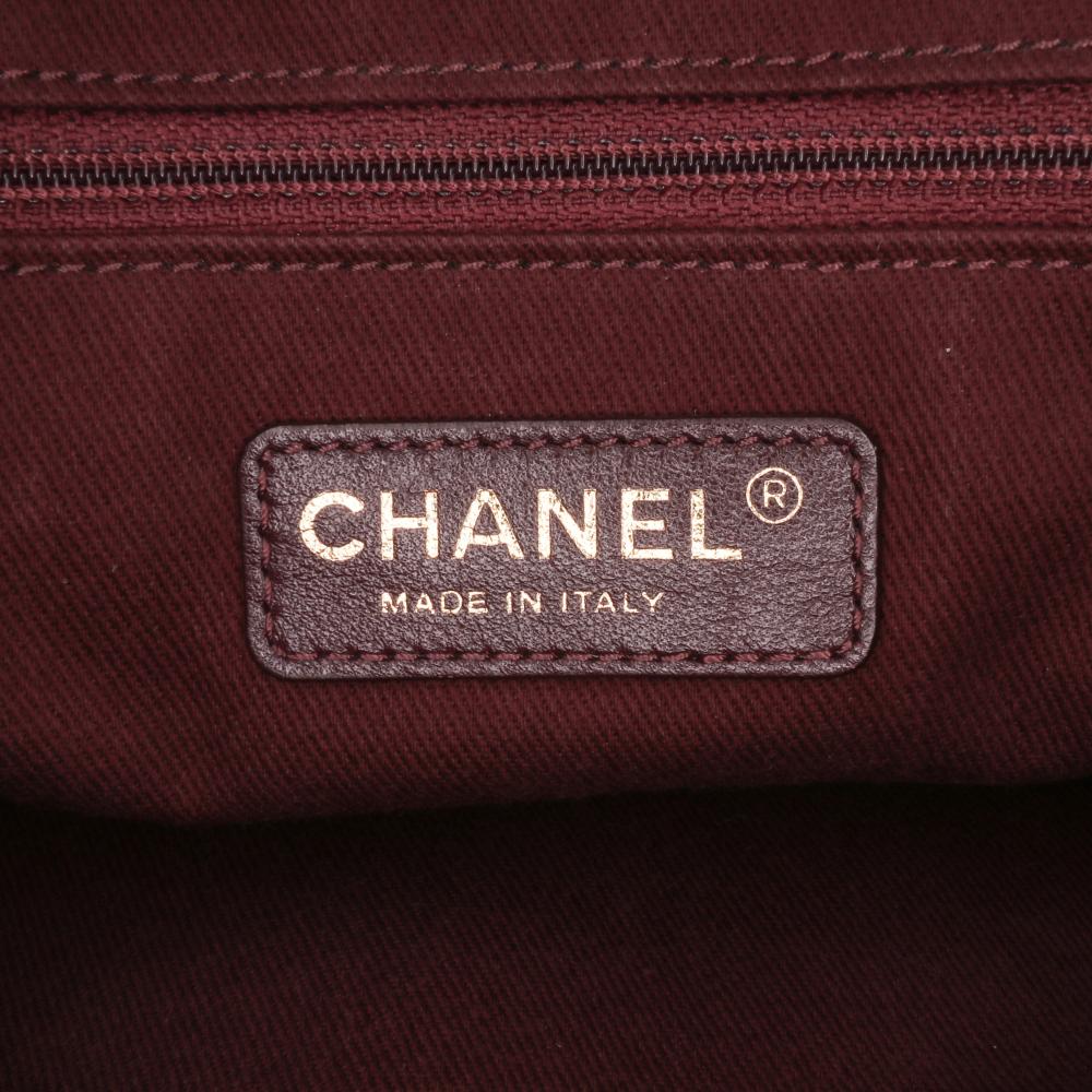 Grey Leather Chanel Tote