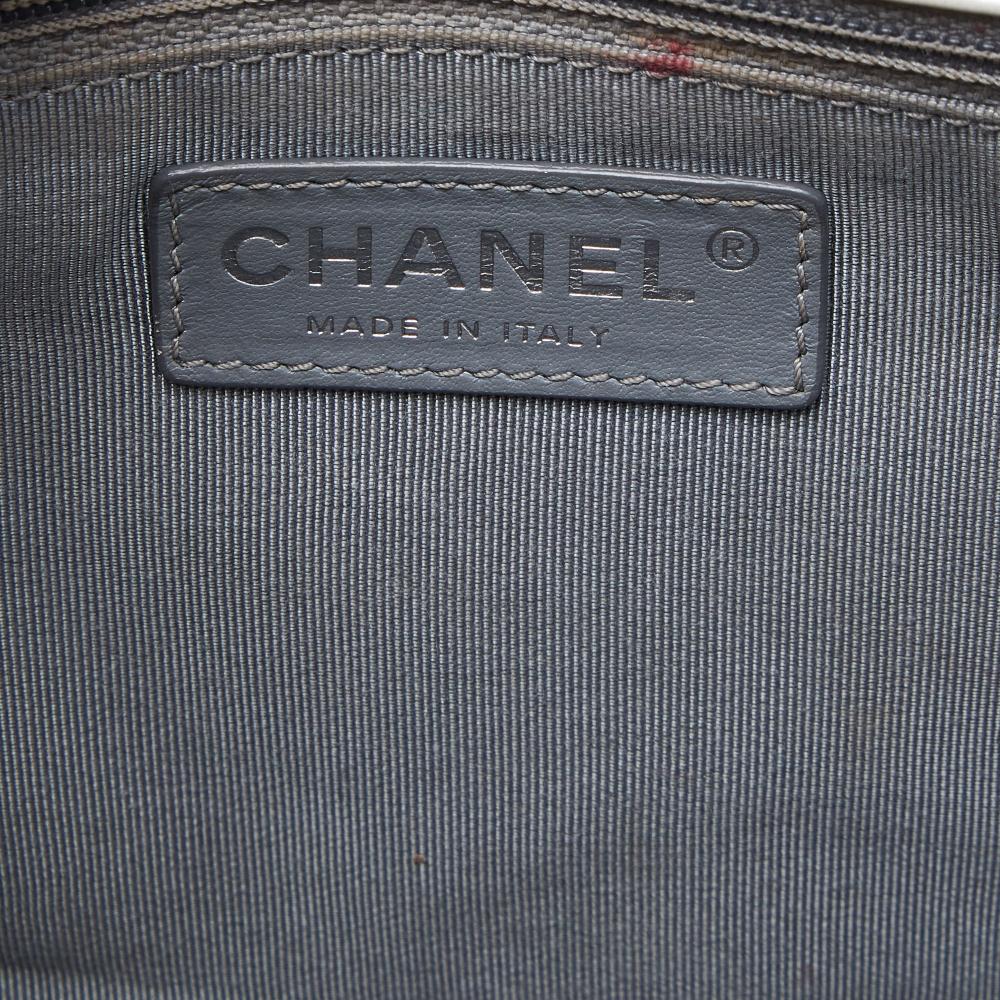 Grey Leather Chanel Flap Bag