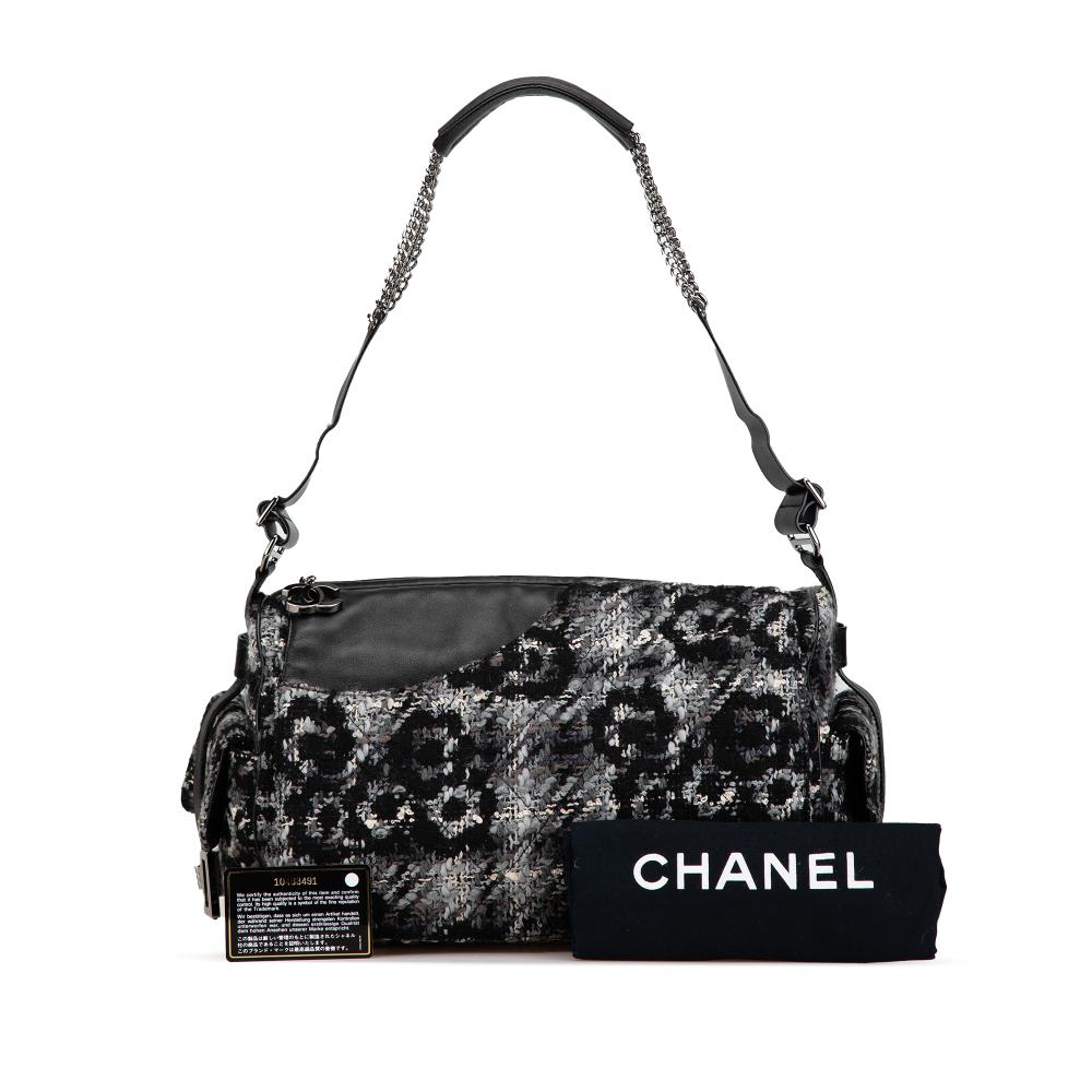 Grey Leather Chanel Flap Bag