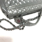 Grey Leather Chanel Shoulder Bag