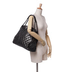 Grey Leather Chanel Tote