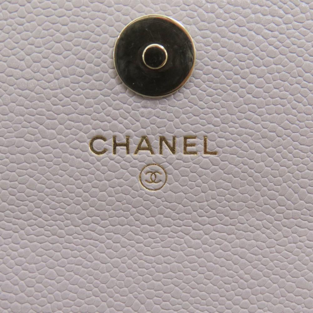 Grey Leather Chanel Shoulder Bag