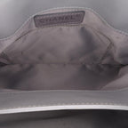Grey Leather Chanel Tote