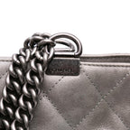 Grey Leather Chanel Tote