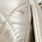 Grey Leather Chanel Flap Bag