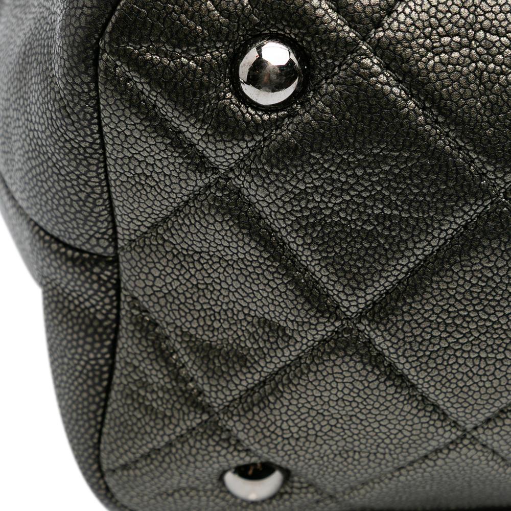 Grey Leather Chanel Tote