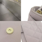 Grey Leather Chanel Shoulder Bag