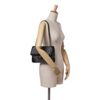 Grey Leather Chanel Flap Bag