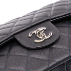 Grey Leather Chanel Flap Bag