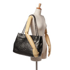Grey Leather Chanel Tote
