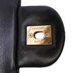 Grey Leather Chanel Flap Bag