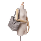 Grey Leather Chanel Tote